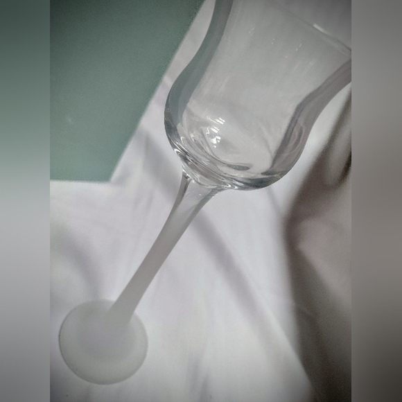 Brand New Set of THREE PartyLite P9248 Tall Frosted Stem Glass Votive Holders - Picture 9 of 10